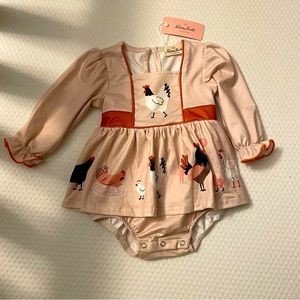 Marie Nicole Clothing 6-12mo Chicken Dress NWT